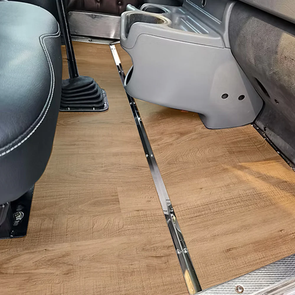 Kenworth T660, W900 Aero Cab 2006-2025 Vinyl Plank Wood Flooring with Shifter Cutout - Image 6
