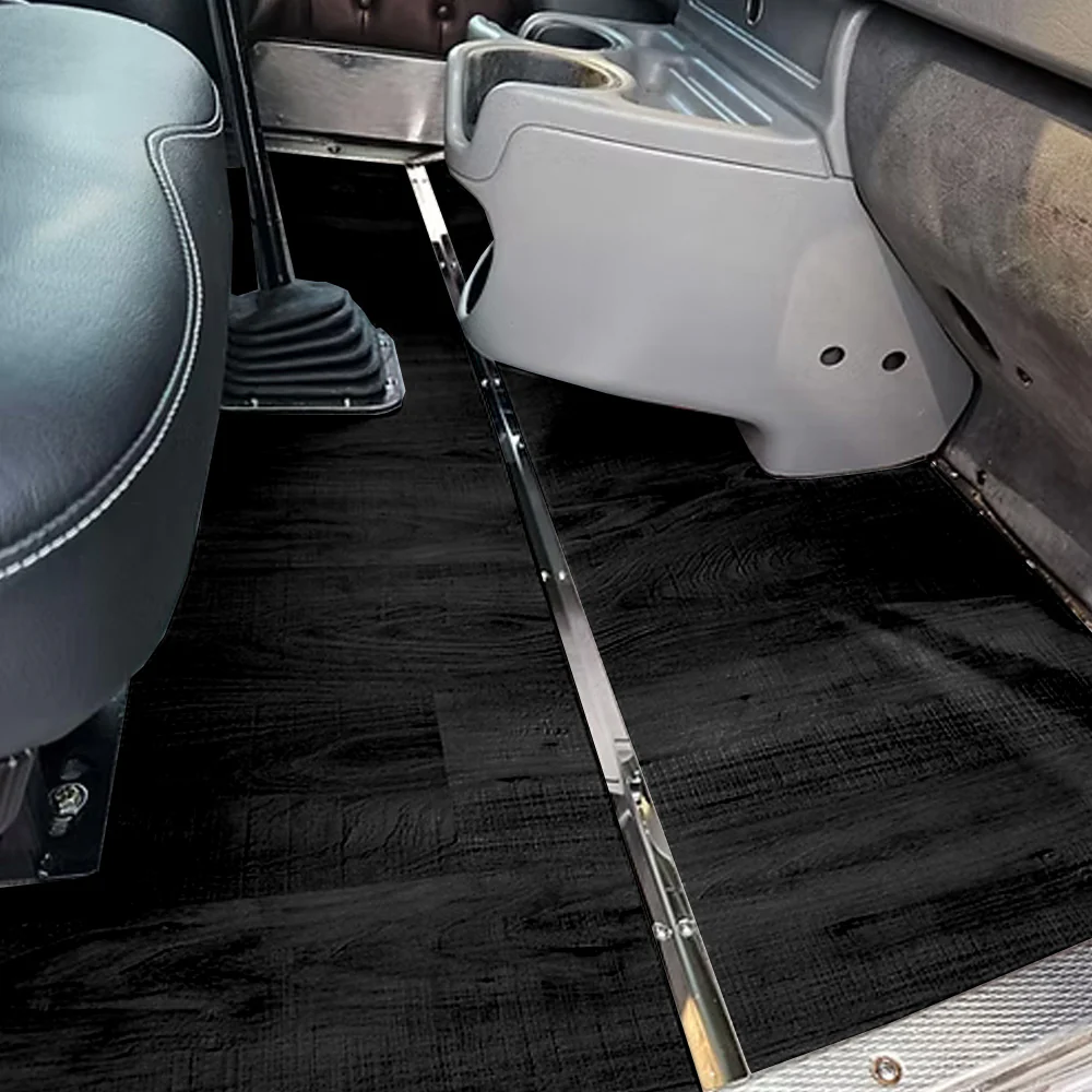 Kenworth T660, W900 Aero Cab 2006-2025 Vinyl Plank Wood Flooring with Shifter Cutout - Image 9