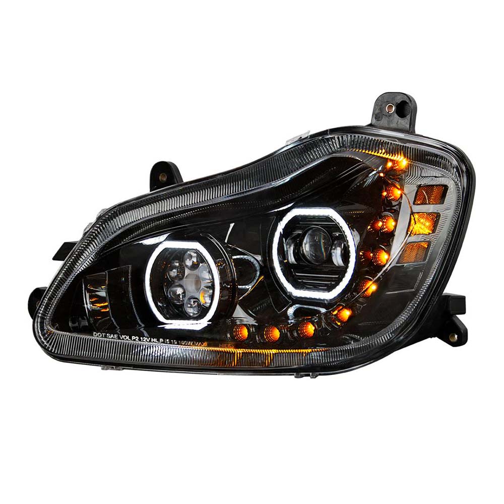 Kenworth T680 Black 10 LED Headlight - Image 7