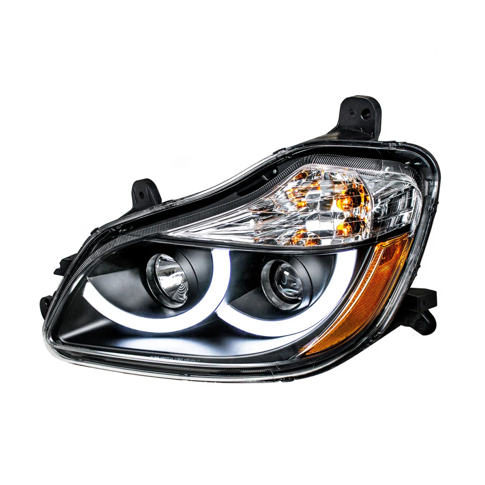 Kenworth T680 Blackout Headlight with LED Position Light