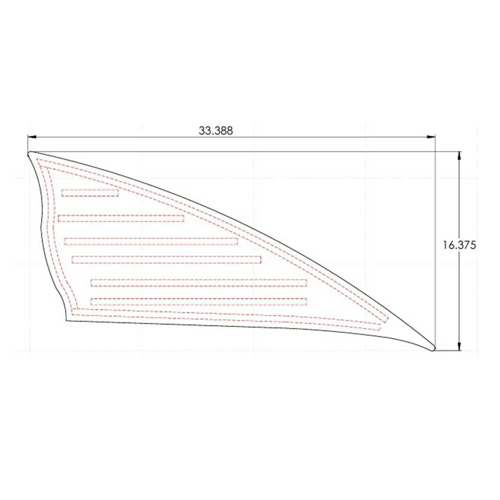 Kenworth T680, T880, W990 2013-21 Stainless Cab Upper Door Trim with Cutout - Image 3