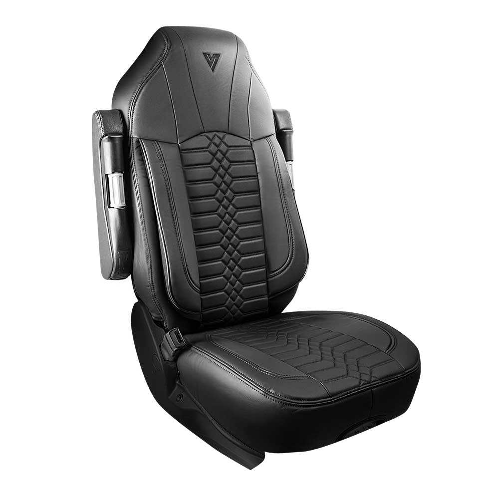 Kenworth T680, T880, W990 Black Faux Leather Seat Cover - Image 9