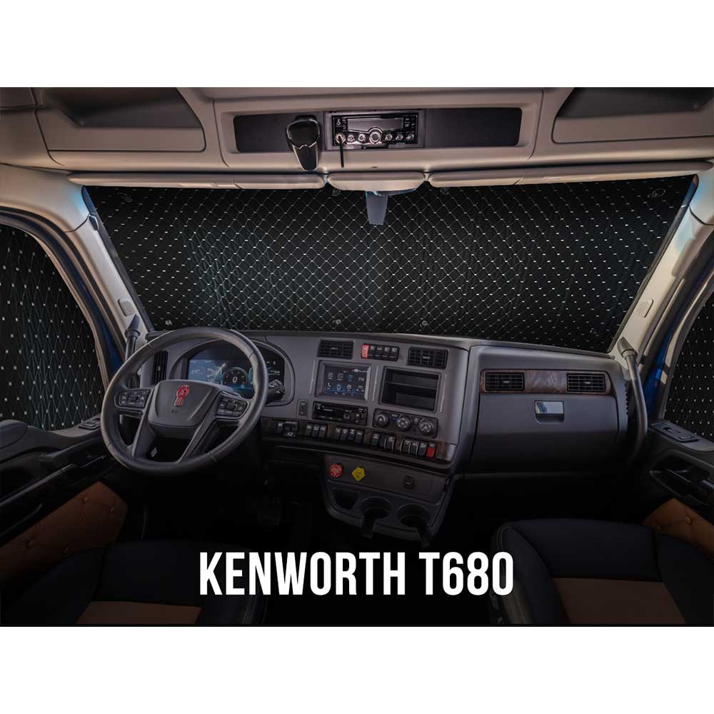 Kenworth T680, T880, W990 Three Piece Sun Shield Kit