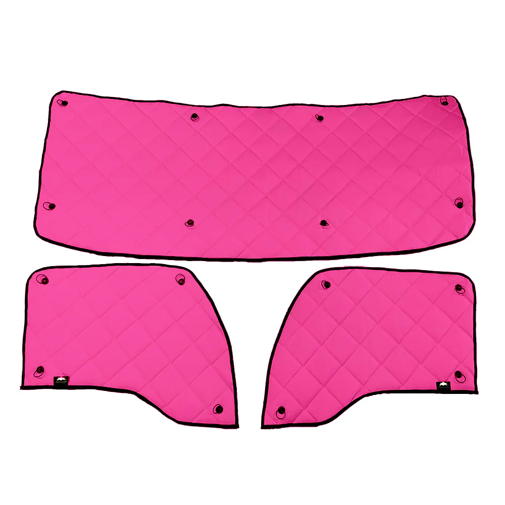 Kenworth T680, T880, W990 ZenEclipse Blackout Window Covers - Highlighter Pink
