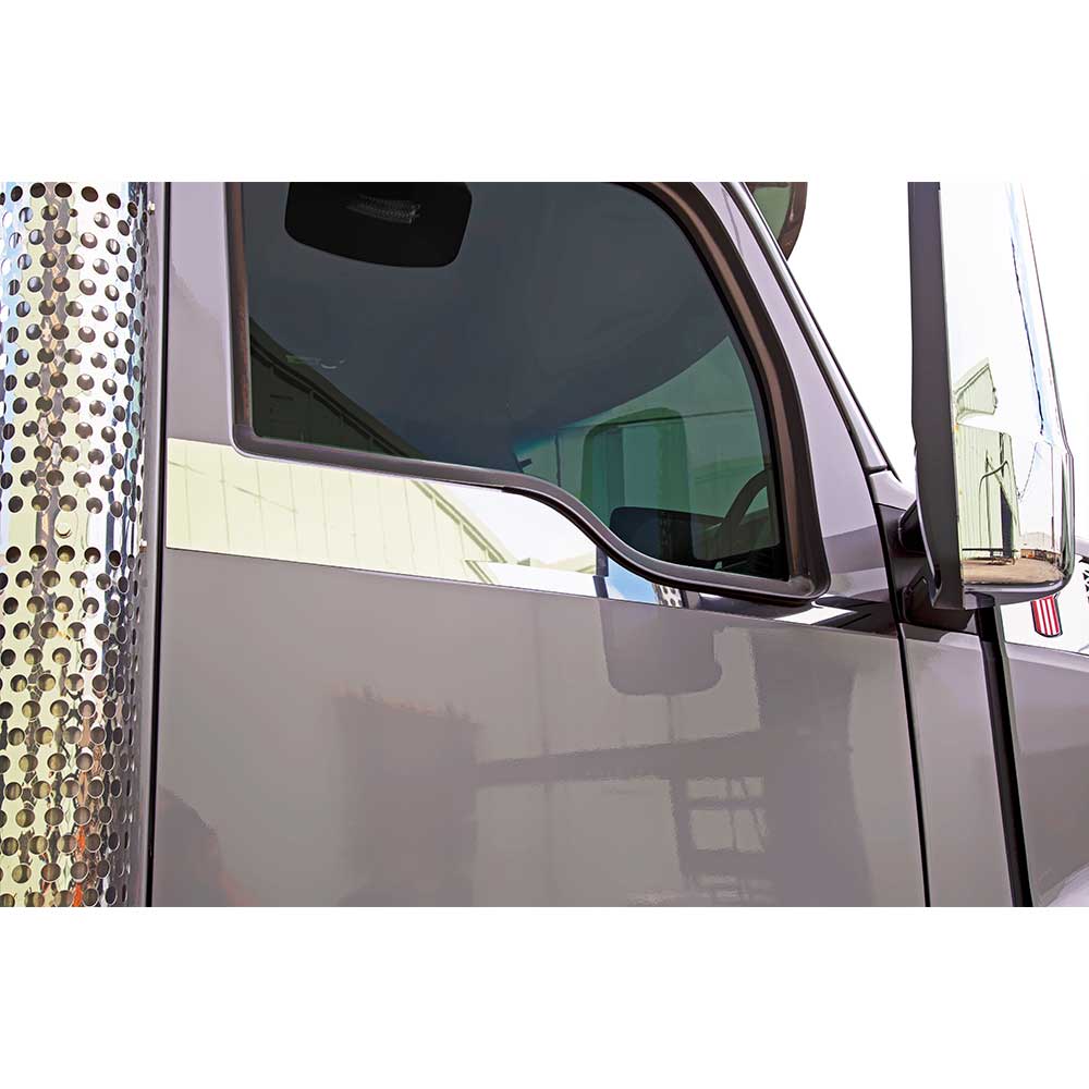 Kenworth T880 2014 - 2024 Daylight Stainless Steel Door Trim