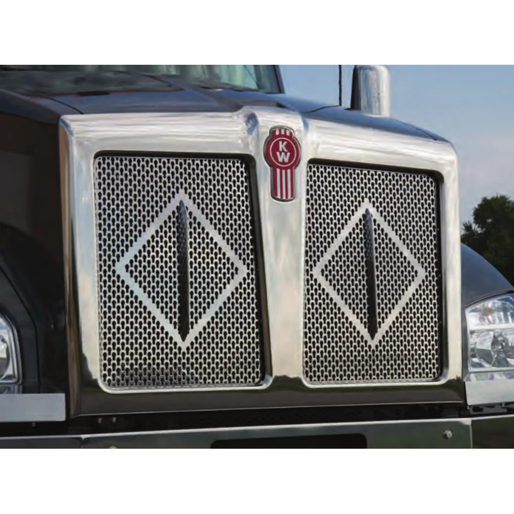 Kenworth T880 Double Diamond Keyhole Punched Grille with Grille Bars