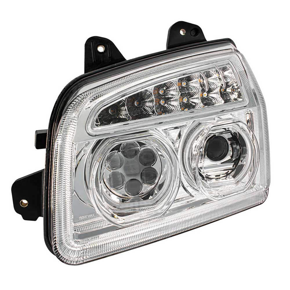 Kenworth T880 LED Headlight with Turn Signal and White Halo - Image 11