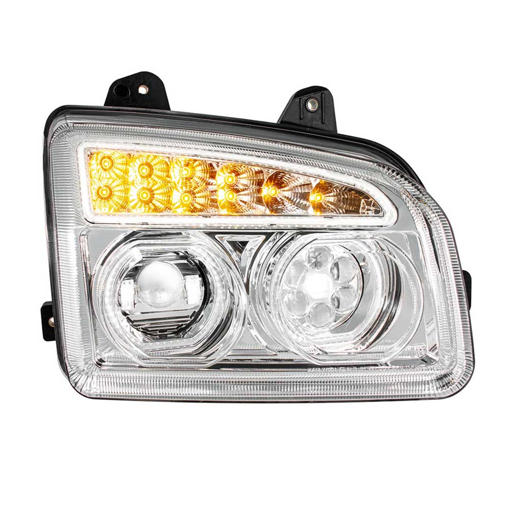 Kenworth T880 LED Headlight with Turn Signal and White Halo - Image 15