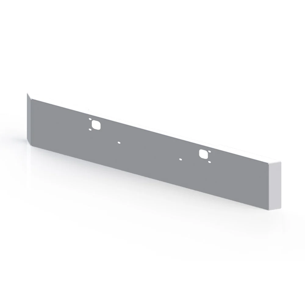 Kenworth W900 18" Chrome Plated Carbon Steel Mitered End Bumper with Tow Holes