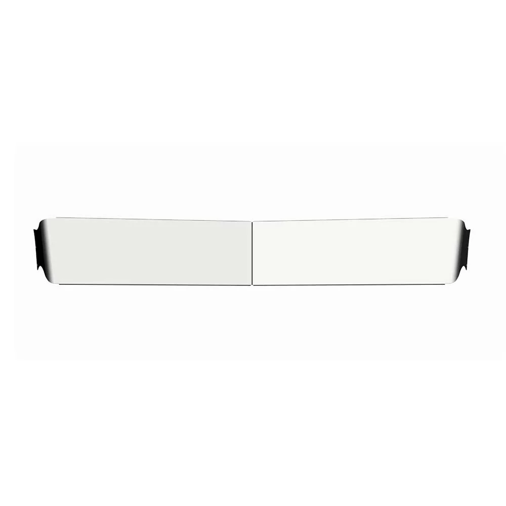 Kenworth W900 Curved Windshield Chrome Stainless 10" Straight Shorty Visor