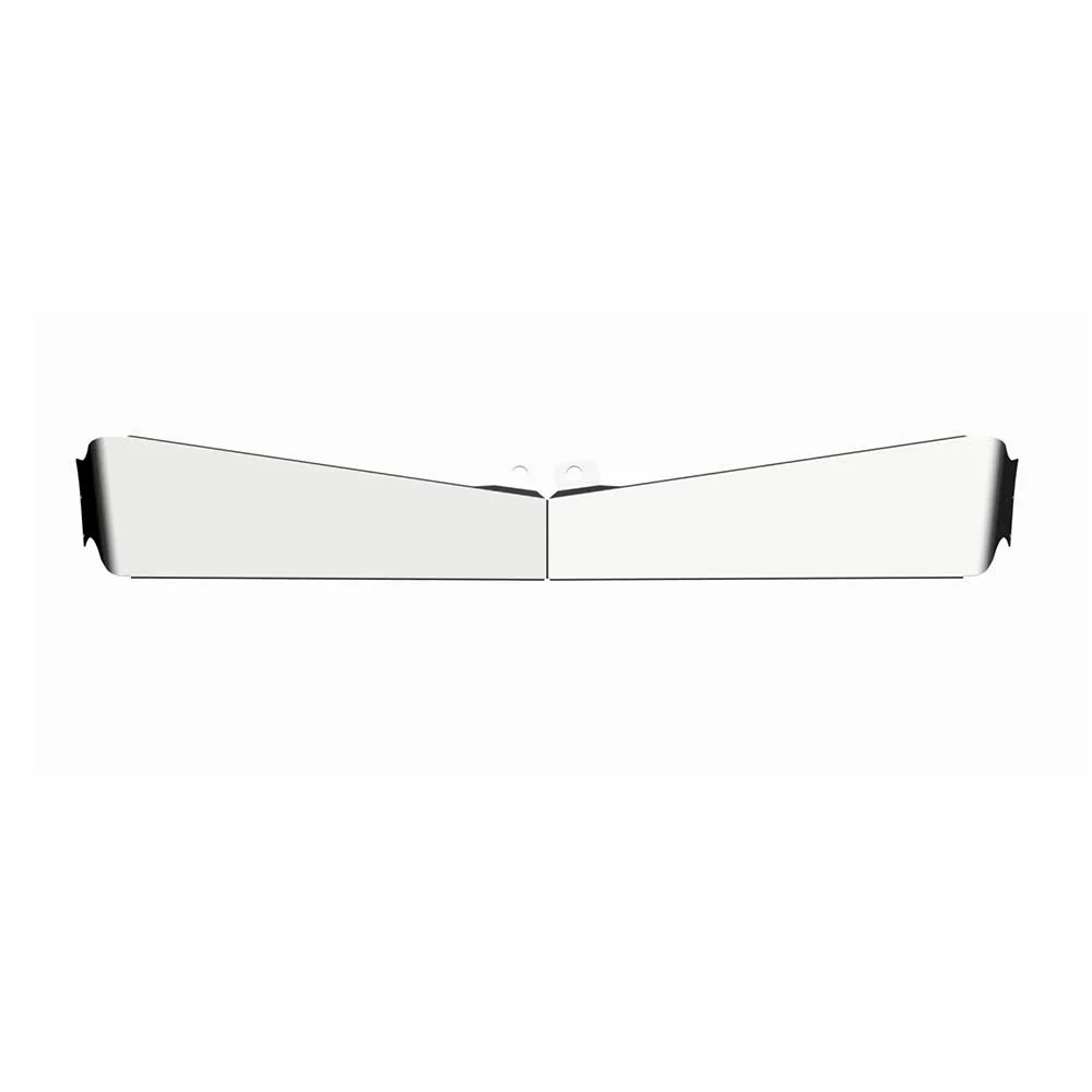 Kenworth W900 Flat Windshield Chrome Stainless 13" to 9" Forward Bowtie Visor
