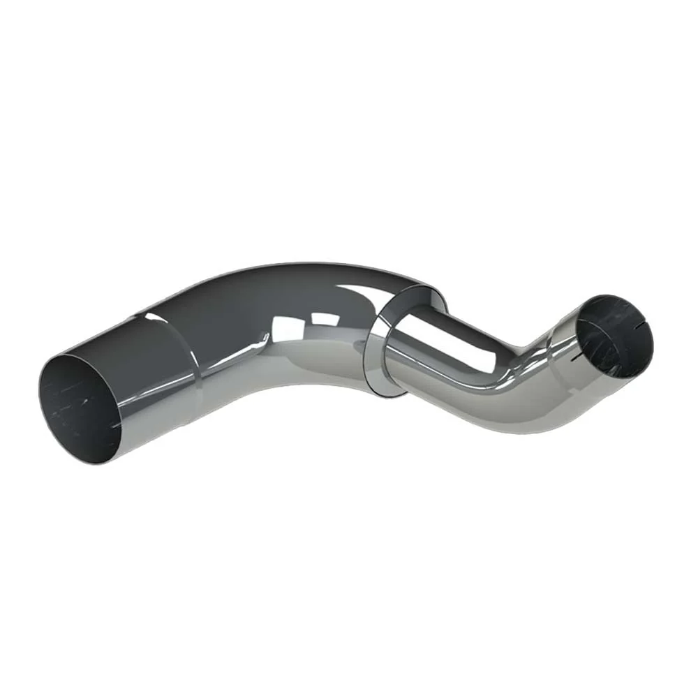 Kenworth W900B Over Frame 8-5" Left Chrome Elbow
