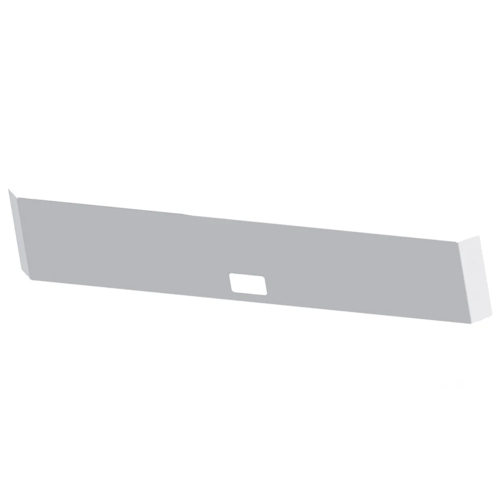 Kenworth W900B, W900L 18" Chrome Plated Mitered End Blind Mount Bumper with Step Hole