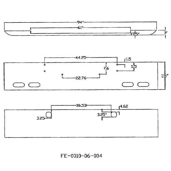 Kenworth W900B, W900L 18" Texas Square Bumper - Image 3