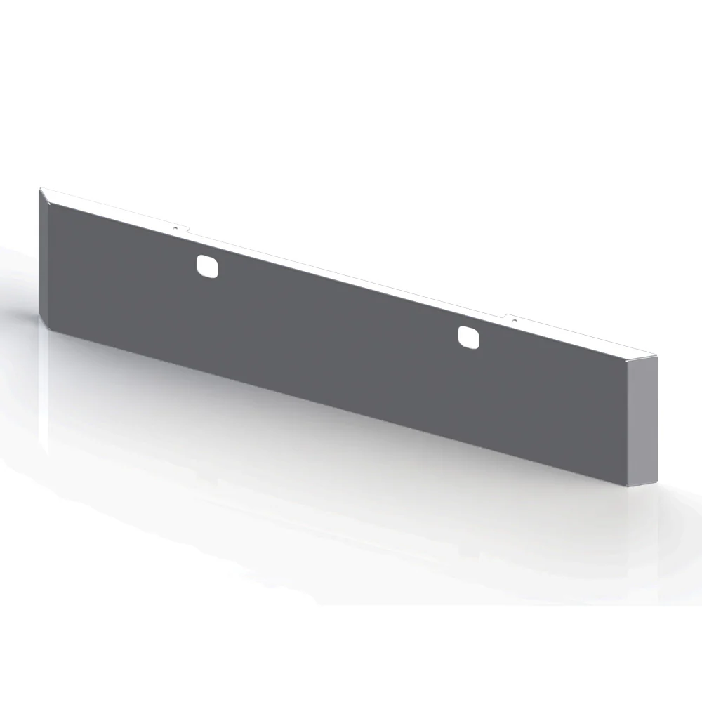 Kenworth W900B, W900L 20" Chrome Plated Mitered End Blind Mount Bumper with Tow Holes