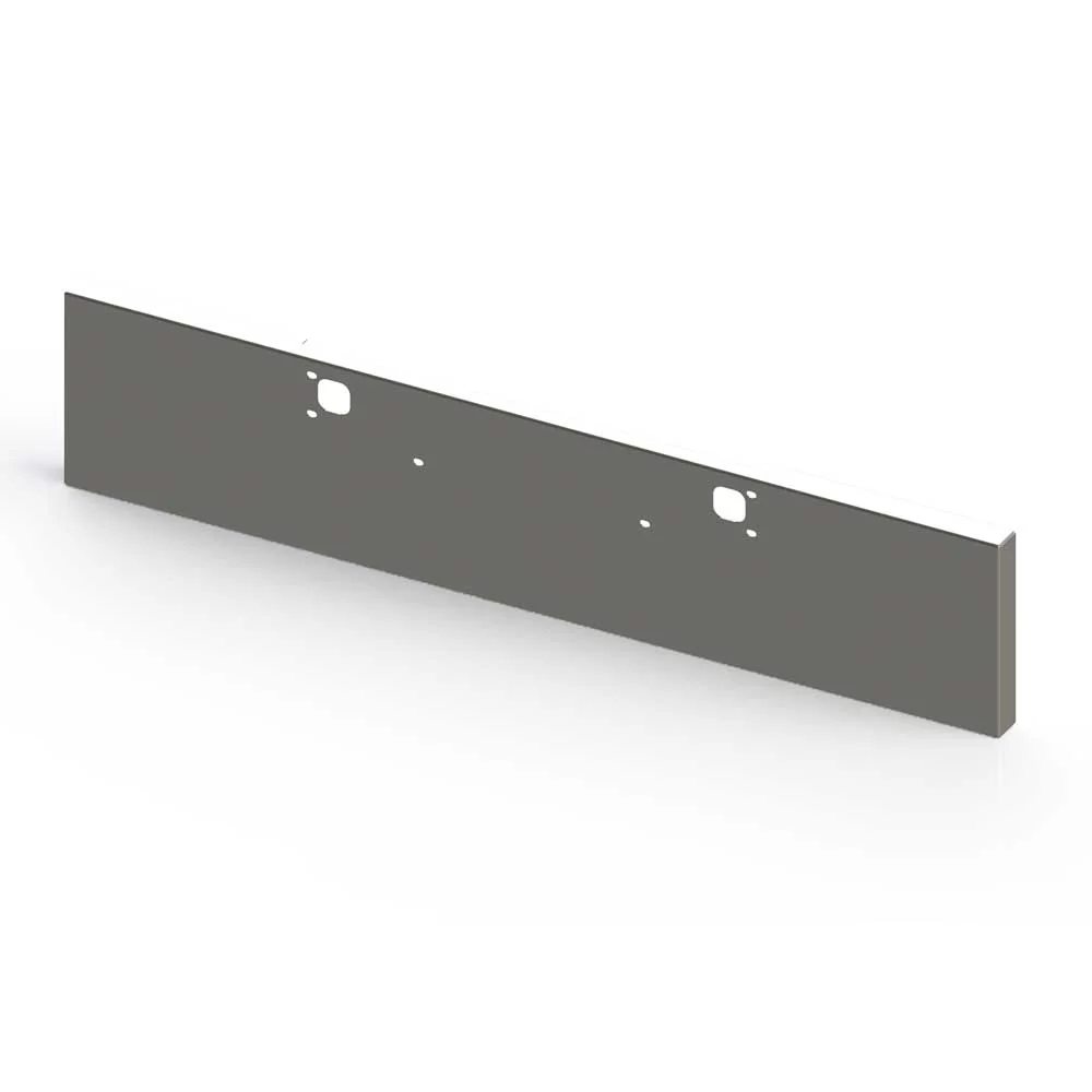 Kenworth W900B, W900L 20" Chrome Plated Stainless Steel Boxed End Bumper with Tow Holes