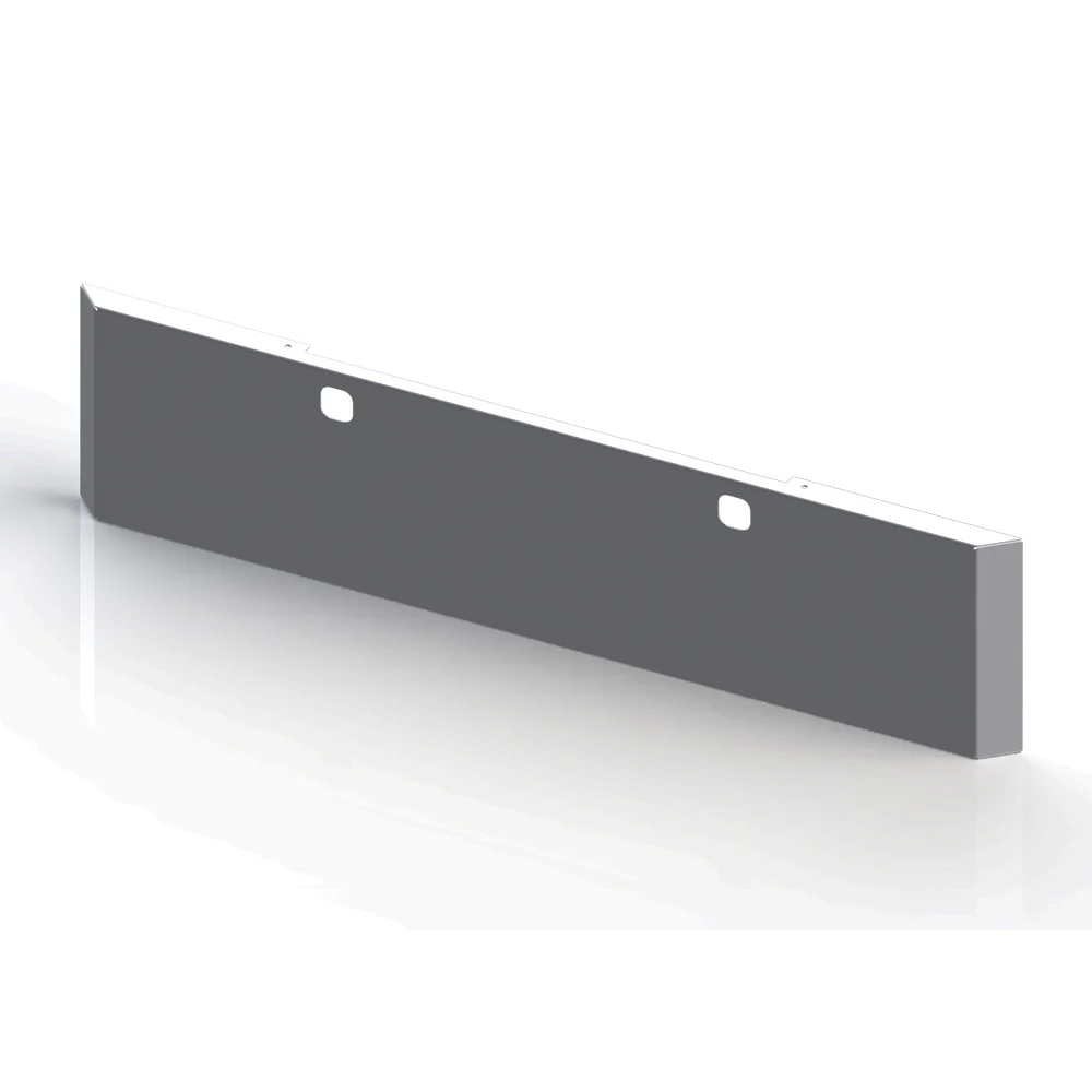 Kenworth W900B, W900L 22" Chrome Plated Mitered End Blind Mount Bumper with Tow Holes