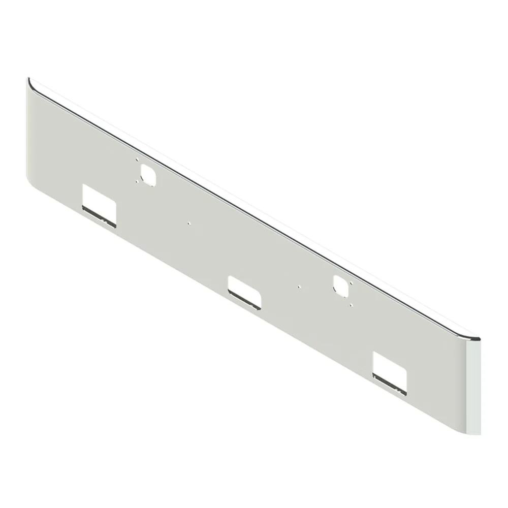 Kenworth W900L 18-Inch Texas Square Chrome Bumper - Image 3