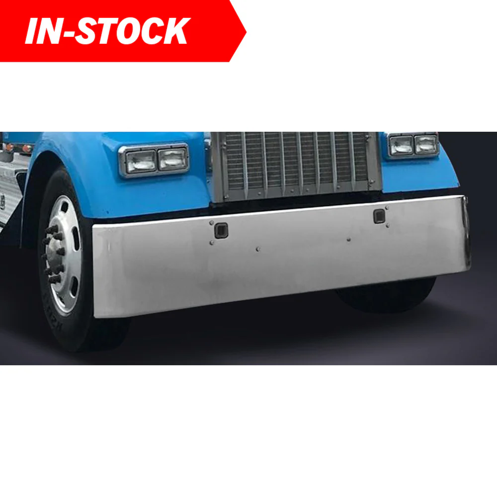 Kenworth W900L 18-Inch Texas Square Chrome Bumper - Image 5