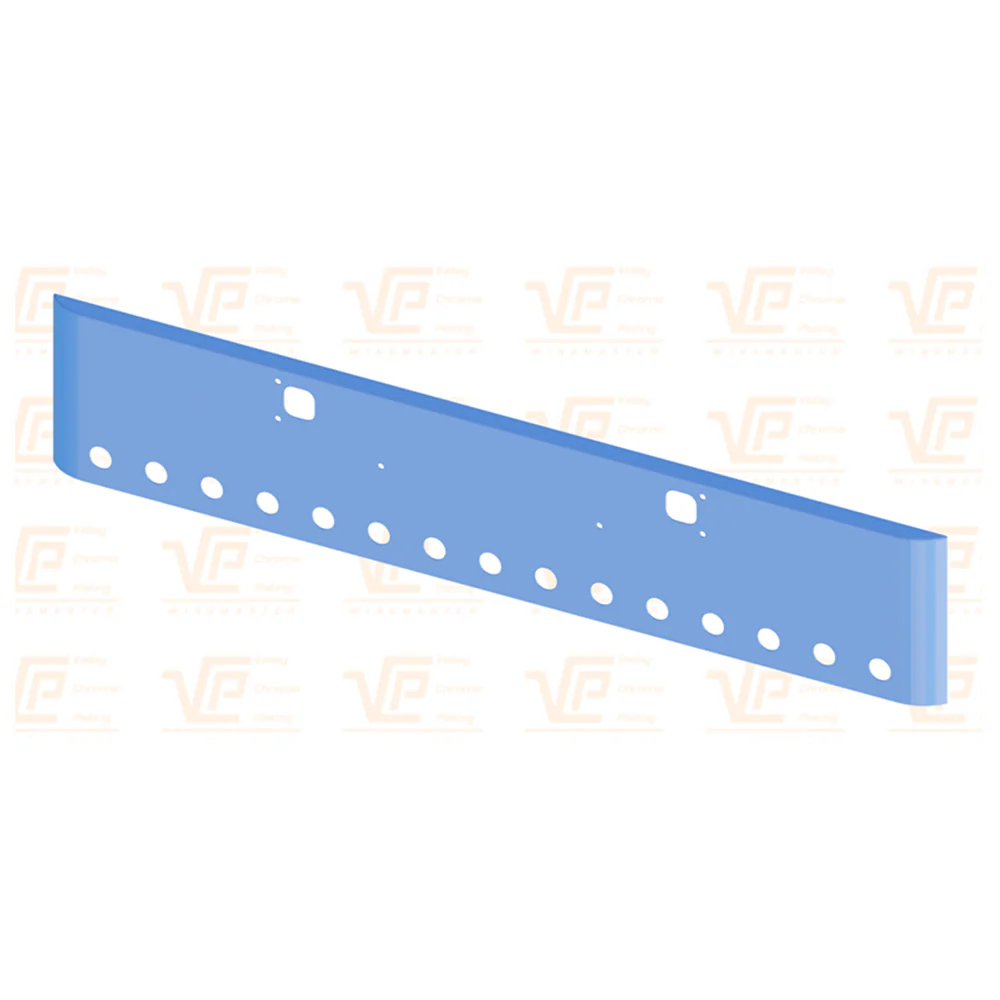 Kenworth W900L 18-Inch Texas Square Chrome Bumper - Image 2