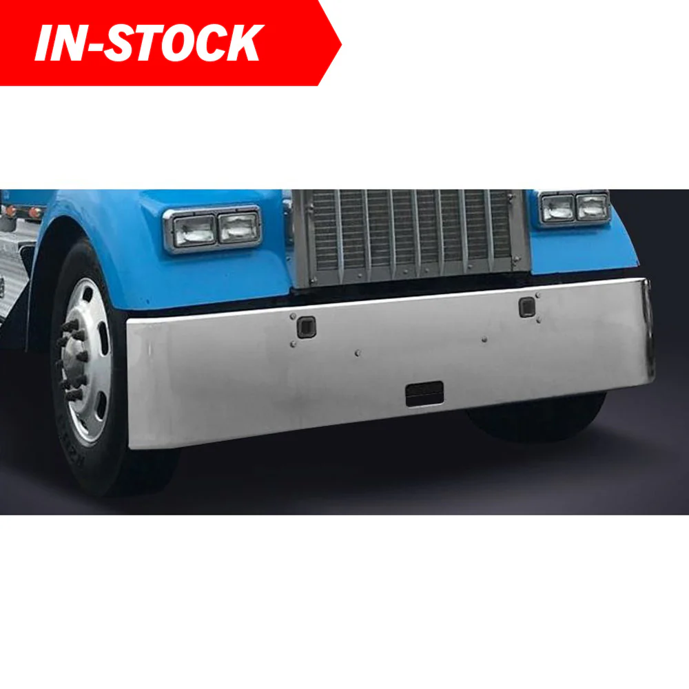 Kenworth W900L 18-Inch Texas Square Chrome Bumper - Image 5