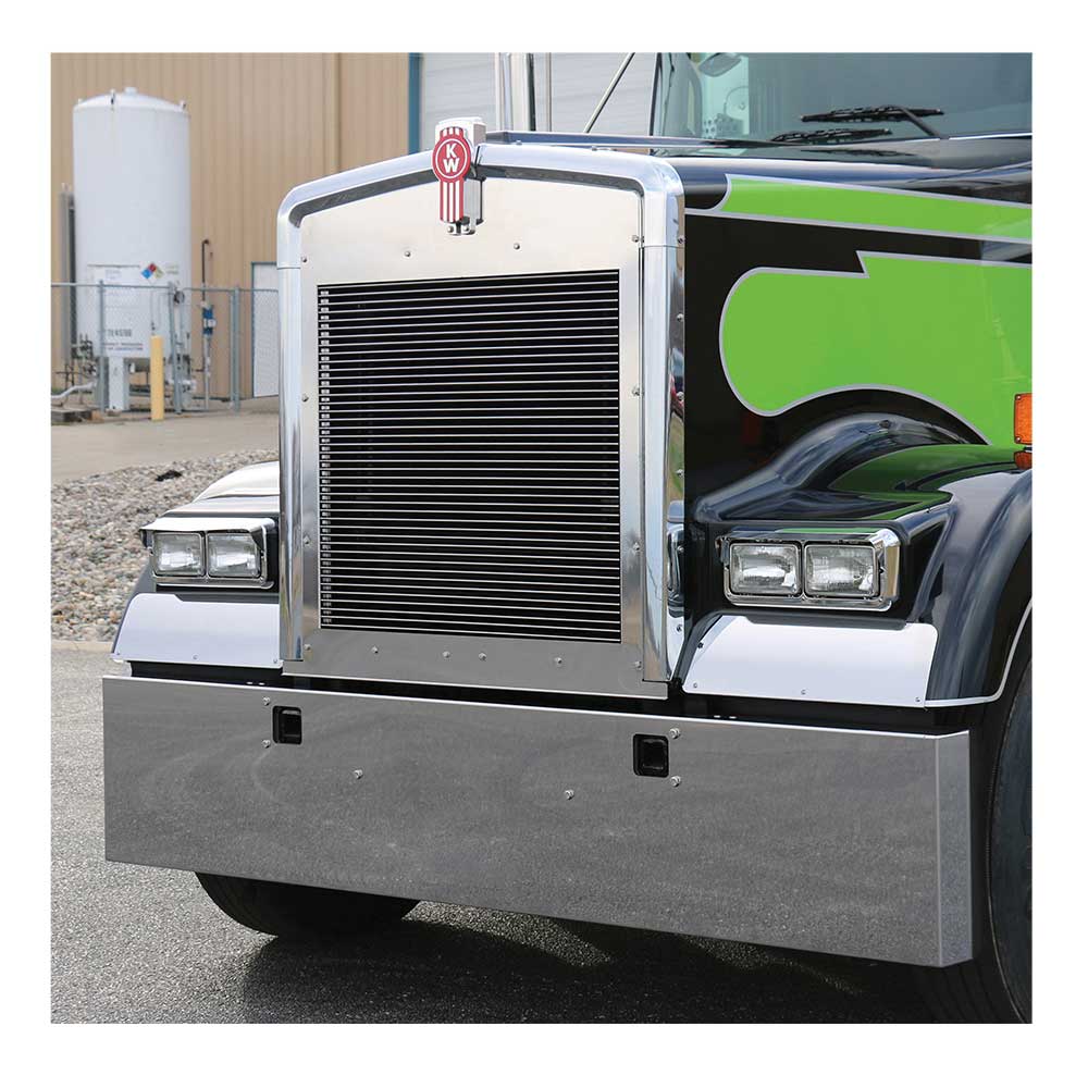 Kenworth W900L 22" Stainless Box End Bumper