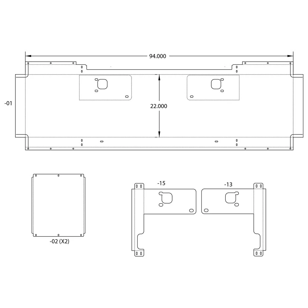 Kenworth W900L 22" Stainless Box End Bumper - Image 2