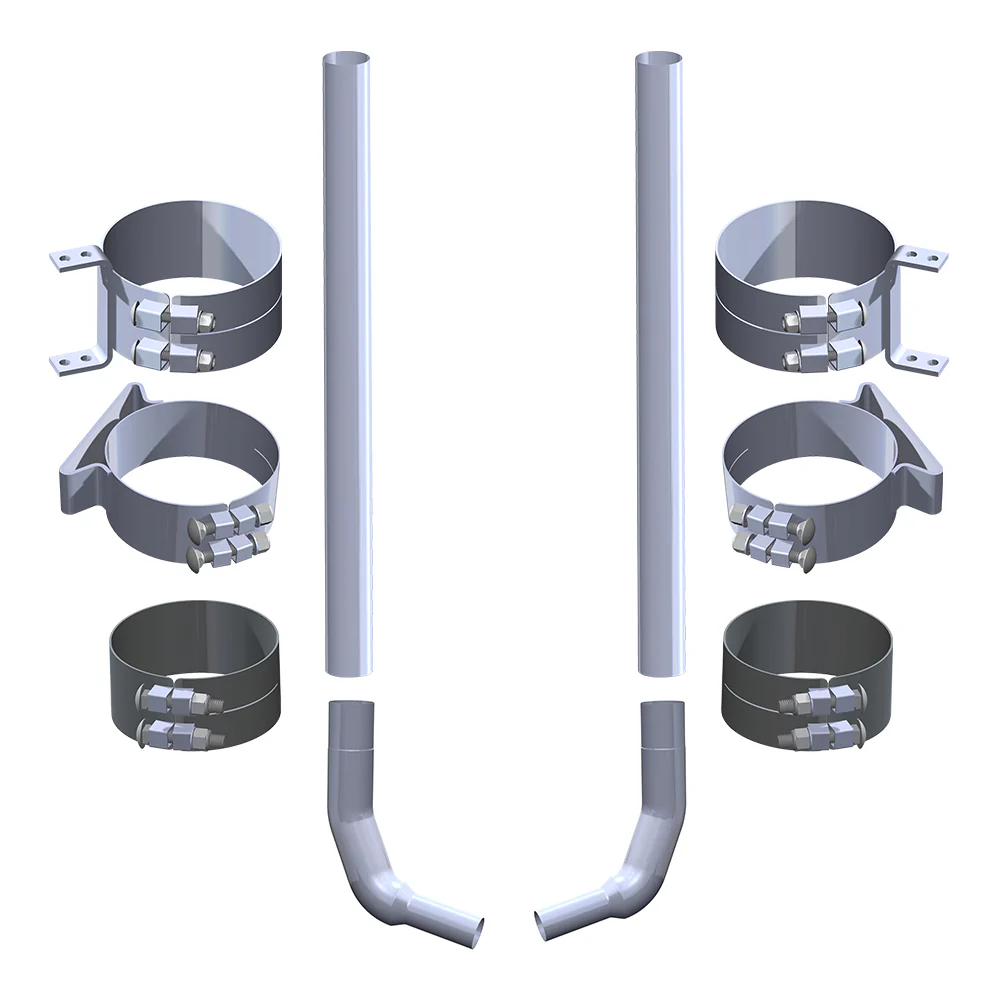 Kenworth W900L 8" x 108" Stove Top Exhaust Kit
