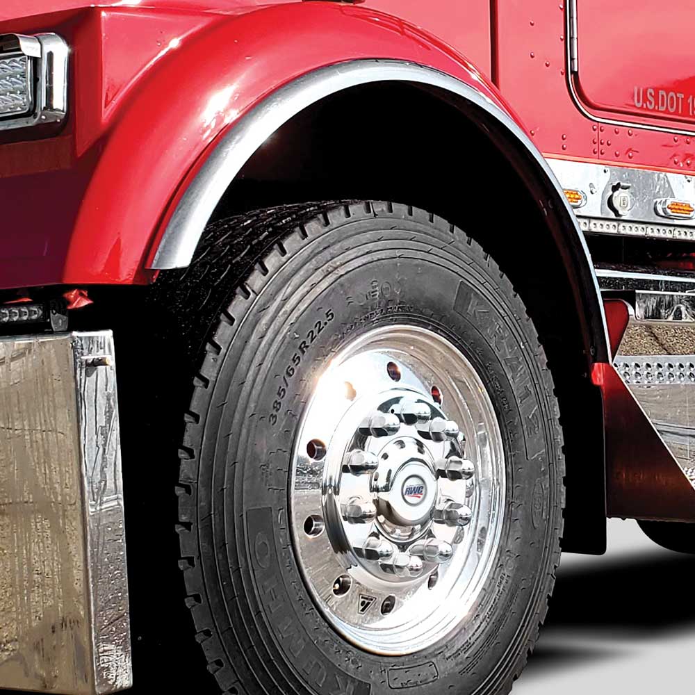 Kenworth W900L Stainless Steel Fenderettes