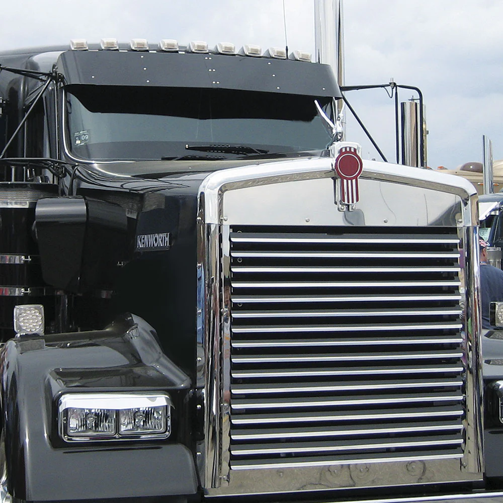 Kenworth W900L Stainless Steel Louvered Grille Bars