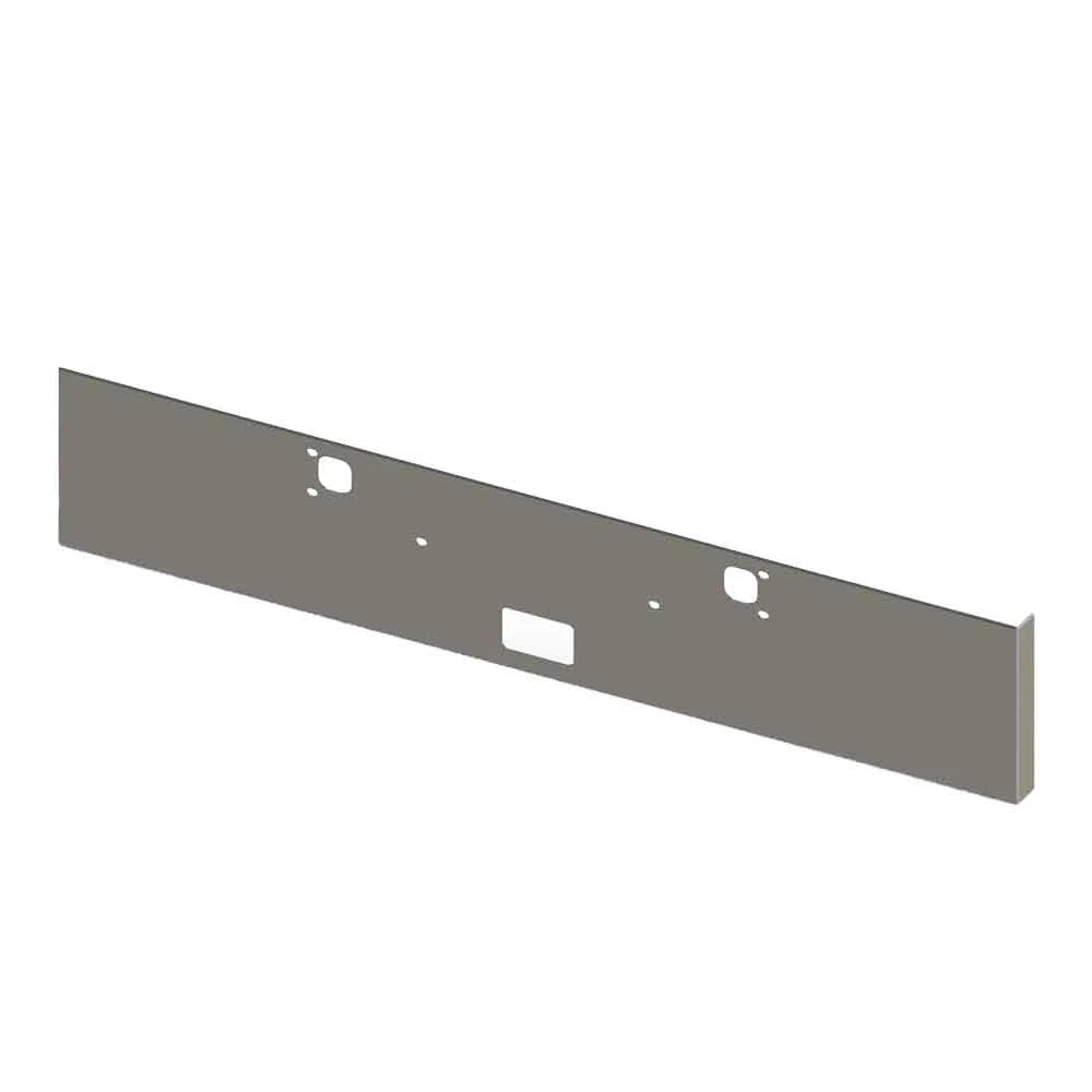 Kenworth W900L, W900B 22" Chrome Plated Boxed End Bumper with Step and Tow Holes - Image 2