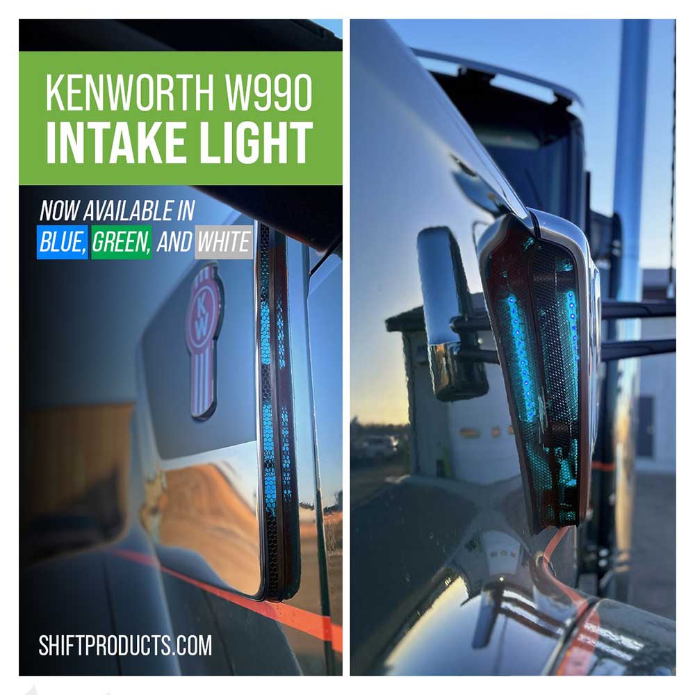 Kenworth W990 LED Air Intake Light Bars - Image 12