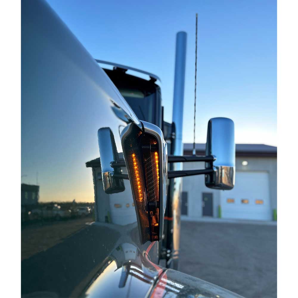 Kenworth W990 LED Air Intake Light Bars - Image 2