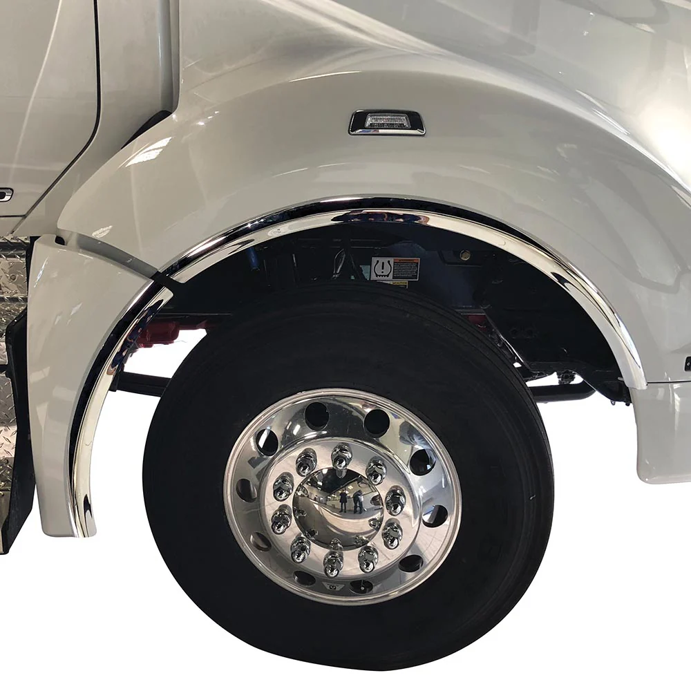 Kenworth W990, T880 (Set Forward) Stainless Steel Fenderettes