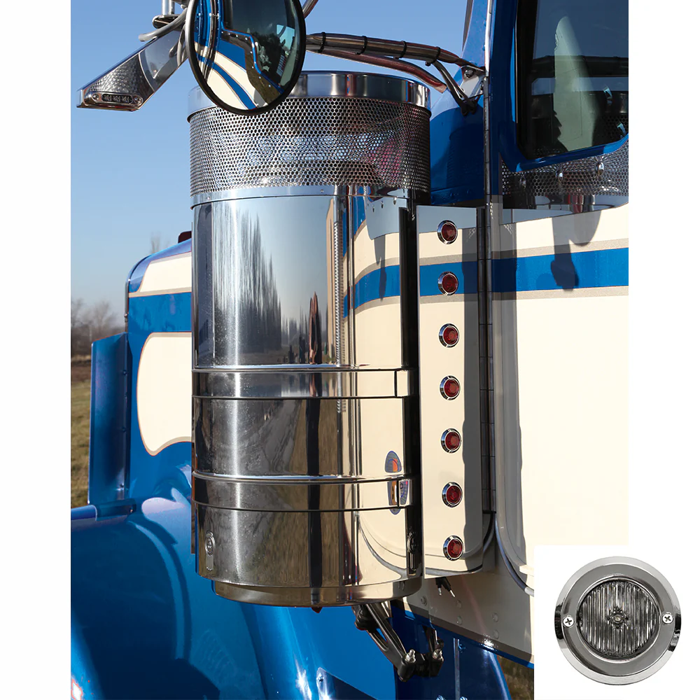 KW 15" Donaldson Air Cleaner Bars 2" Red/Clear LEDs