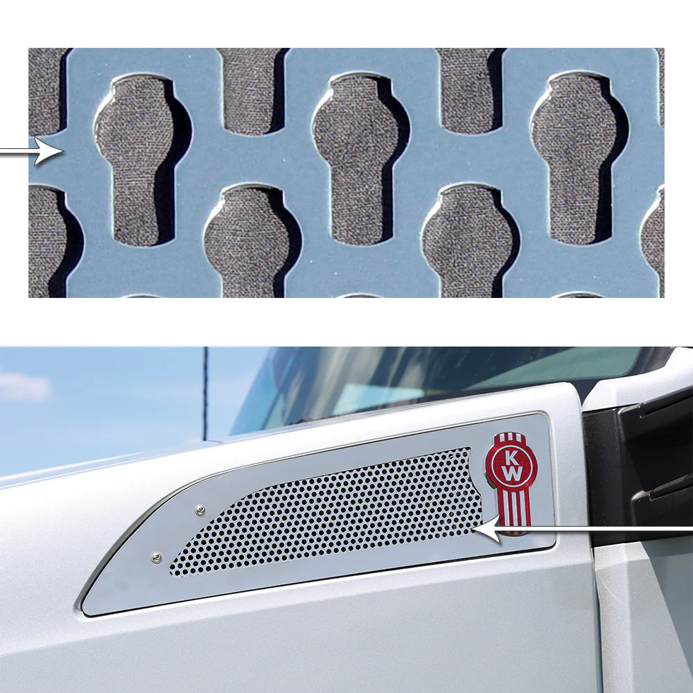 KW T680 Keyhole Punched Air Intake Screen w/ Logo