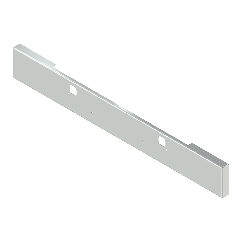 KW W900 and W900L 12" Boxed End Chrome Bumper with Tow Holes
