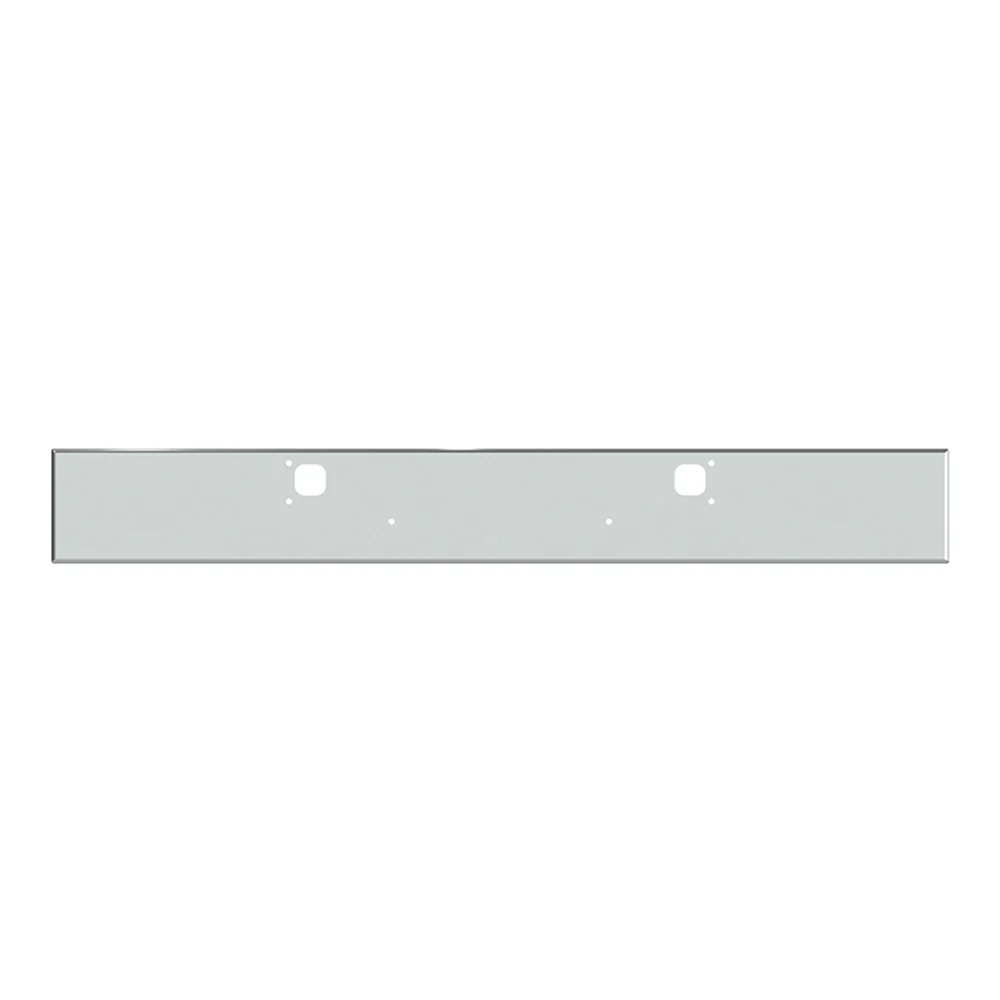KW W900 and W900L 12" Boxed End Chrome Bumper with Tow Holes - Image 2