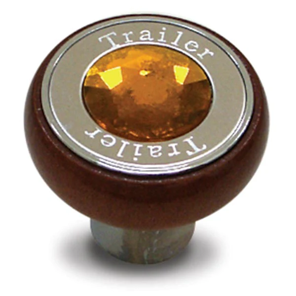 Large Rosewood Tractor/Trailer Air Valve Knob with Jewel - Thread On - Image 2