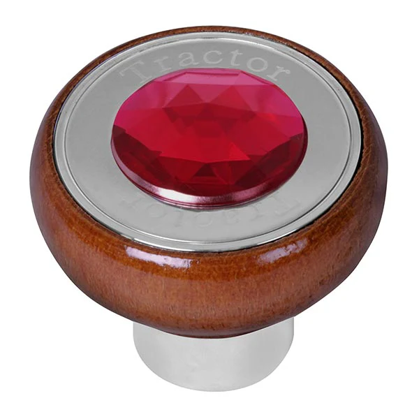 Large Rosewood Tractor/Trailer Air Valve Knob with Jewel - Thread On - Image 7