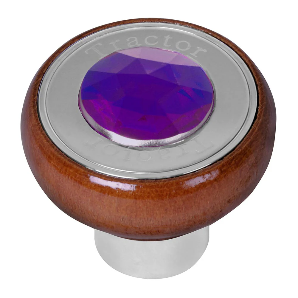 Large Wood Tractor/Trailer Air Valve Knobs with Jewel, Thread On - Image 5