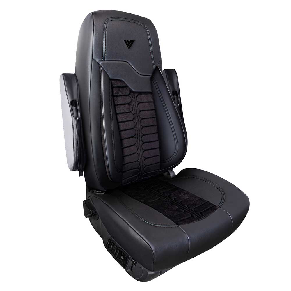 Legacy Silver High-Back Seat Faux Leather Seat Cover - Image 9