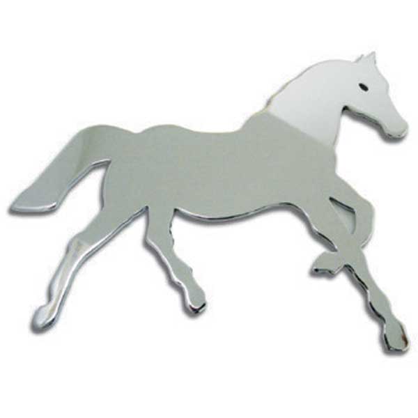 LH Chrome Small Horse Cut Out Tape Mount