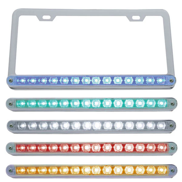 License Plate Frame with LED Strip Light
