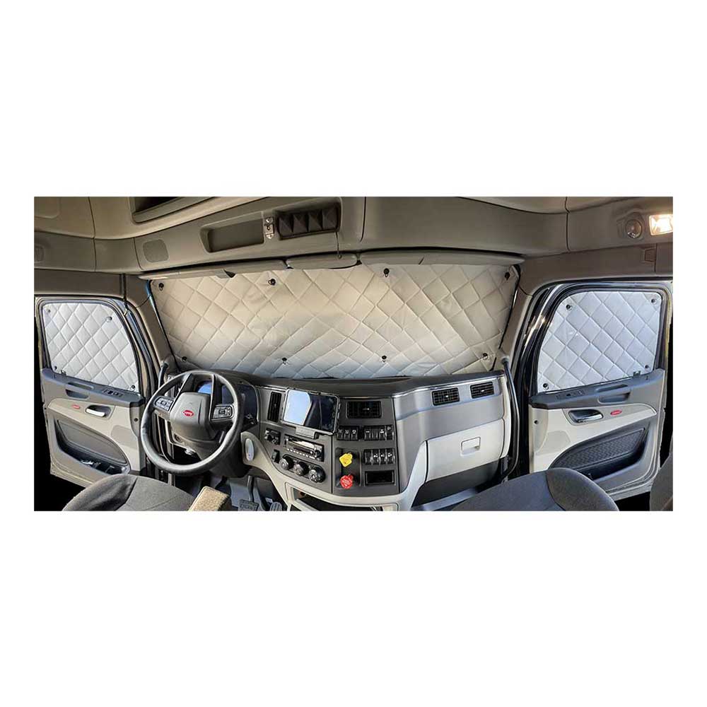Mack Anthem, CH, CL, CX, Vision 2002 and Newer without Vent Window ZenEclipse Blackout Window Covers with Peeper - Grey