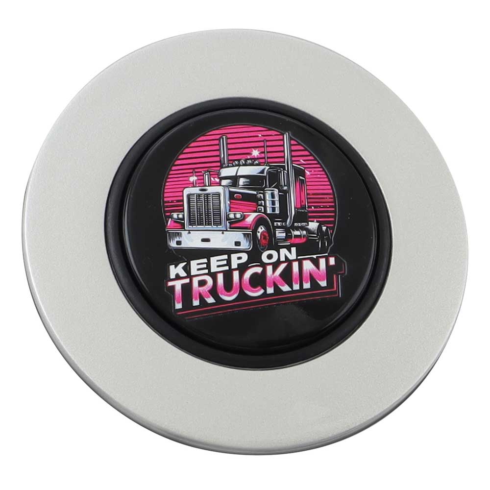 Magnetic Horn Button with Keep On Truckin on Black Medallion - Image 19
