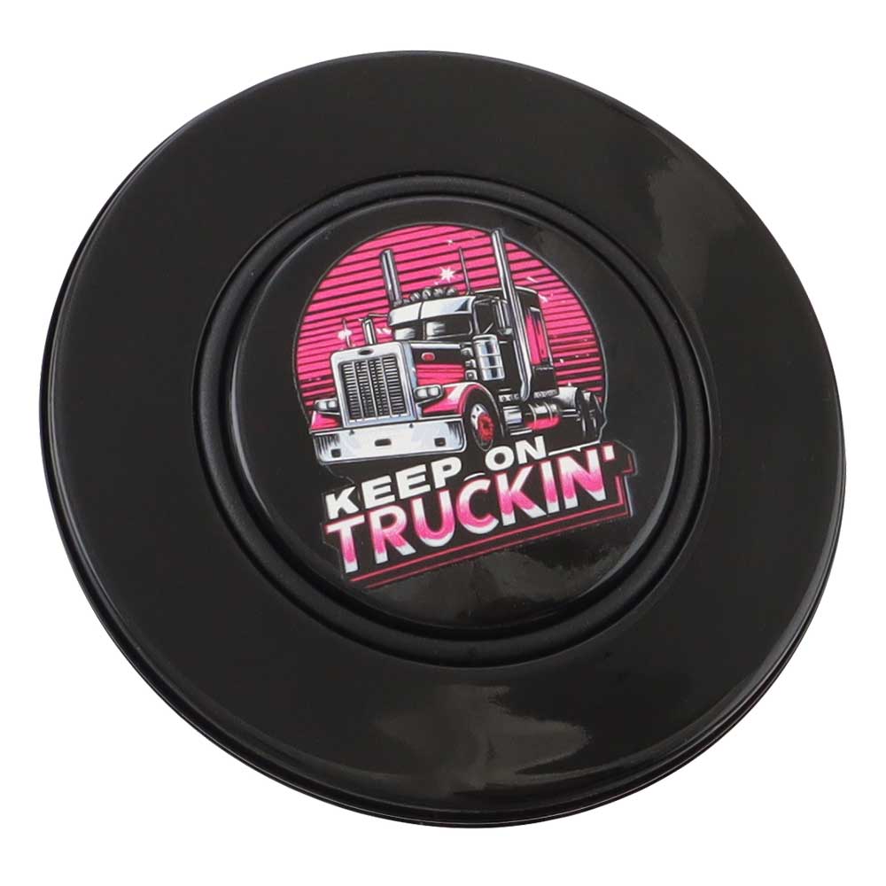 Magnetic Horn Button with Keep On Truckin on Black Medallion - Image 22