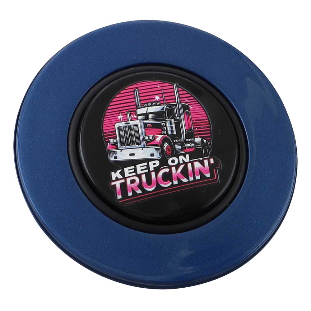 Magnetic Horn Button with Keep On Truckin on Black Medallion - Image 4