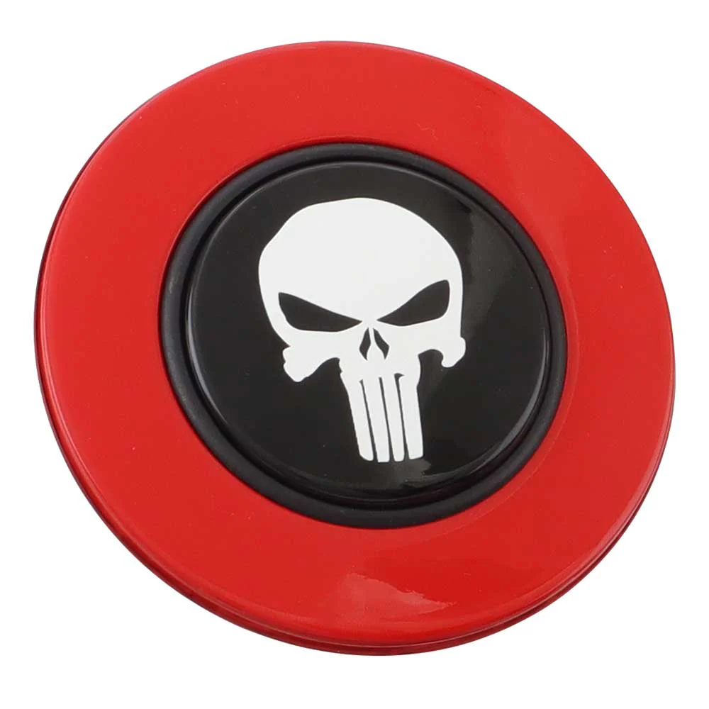 Magnetic Horn Button with Punisher on Black Medallion - Image 2