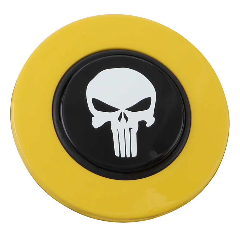 Magnetic Horn Button with Punisher on Black Medallion - Image 3
